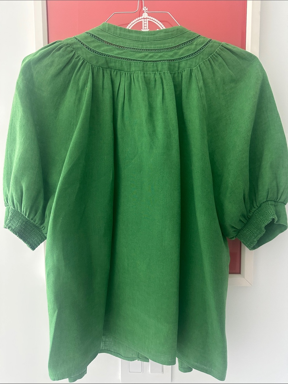 Boden Green Linen Blouse - Picture 3 of 3
